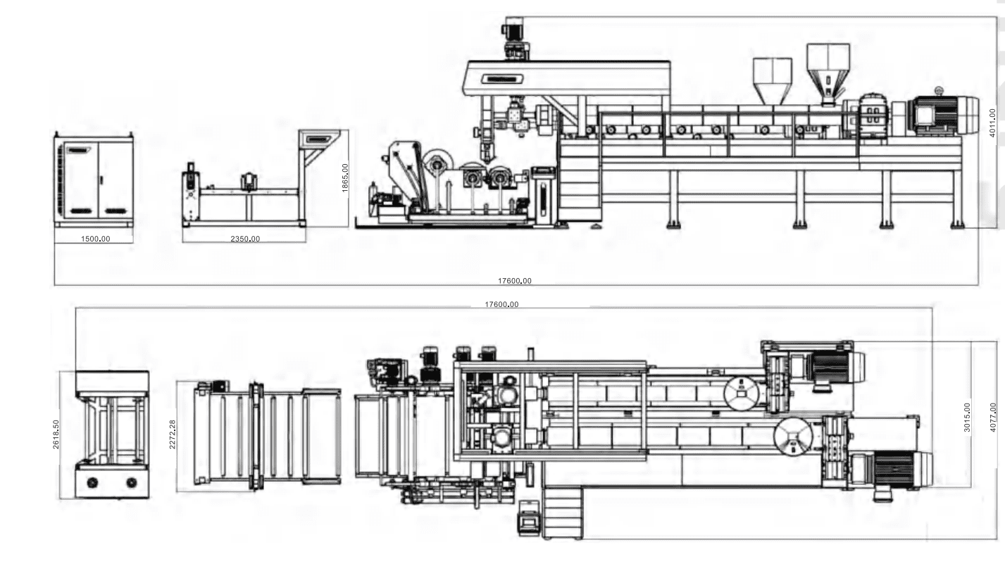 pp extruder twin layer