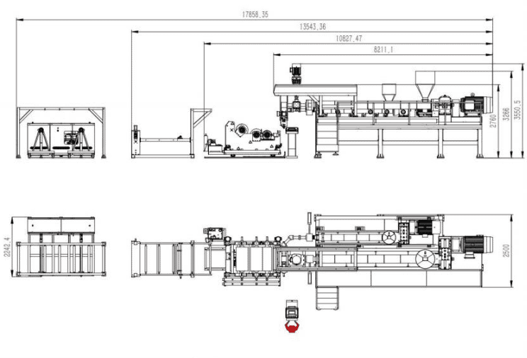 single layer pp extruder2d view